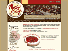 Tablet Screenshot of maxandemilyscheesecakes.com